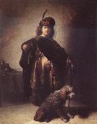 Rembrandt van rijn Self-Portrait with Dog china oil painting artist